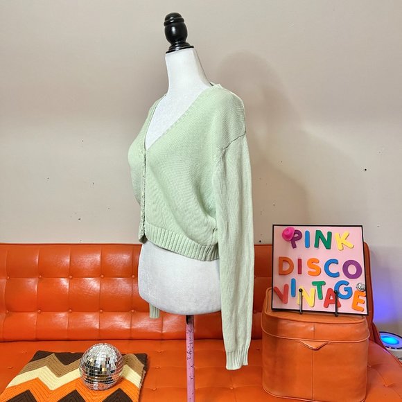 ‼️END OF SUMMER SALE ‼️
Brandy Melville Soft Green Baby Doll Cardigan - Picture 2 of 4